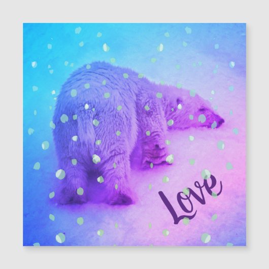 Kleine Polaire Beer die zijn hoofd op de sneeuw ze (Voorkant)