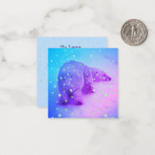 Kleine Polaire Beer die zijn hoofd op de sneeuw ze Notitiekaartje (Voorkant / Achterkant in situ)