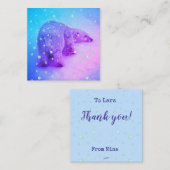 Kleine Polaire Beer die zijn hoofd op de sneeuw ze Notitiekaartje (Voorkant / Achterkant)