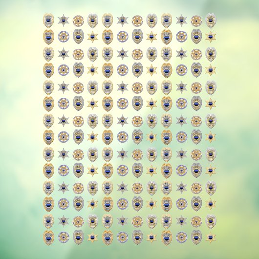 Kleine politie-badges raamsticker (Vel 3)