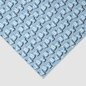 Kleine Polka Dots op blauwe achtergrond voor Baby Tissuepapier (Detail)