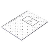 Kleine Polka Dots Patroon Gepersonaliseerd Notitie Notitieboek (Linkerzijde)