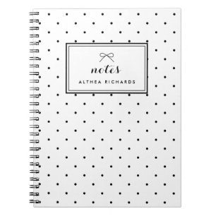 Kleine Polka Dots Patroon Gepersonaliseerd Notitie Notitieboek