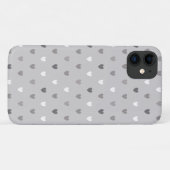 Kleine polka harten in grijze tinten Case-Mate iPhone case (Achterkant (horizontaal))