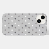 Kleine polka harten in grijze tinten Case-Mate iPhone case (Achterkant (horizontaal))
