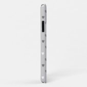 Kleine polka harten in tinten grijs Case-Mate iPhone case (Achterkant/rechts)