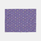 Kleine polka harten op Ultra Violet Paars Fleece Deken (Voorkant (Horizontaal))
