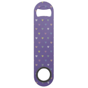 Kleine polka harten op Ultra Violet Paars Speed Flessenopener