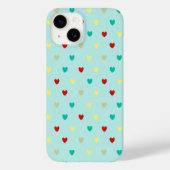 Kleine polka harten op zeebrasem groen Case-Mate iPhone case (Achterkant)