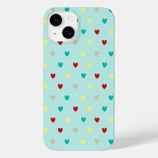 Kleine polka harten op zeebrasem groen Case-Mate iPhone case (Achterkant)