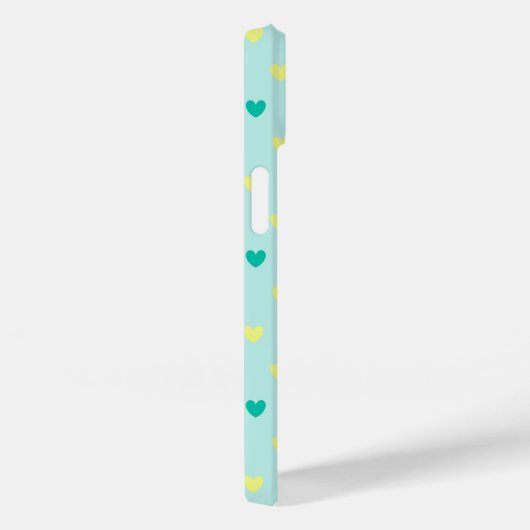 Kleine polka harten op zeebrasem groen Case-Mate iPhone case (Achterkant / Rechts)