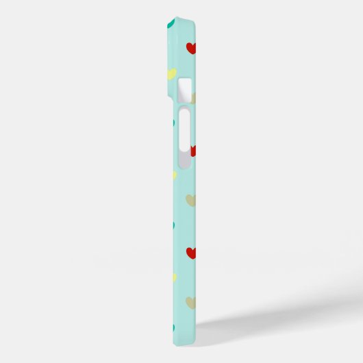 Kleine polka harten op zeebrasem groen Case-Mate iPhone case (Achterkant / Links)