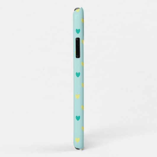 Kleine polka harten op zeebrasem groen Case-Mate iPhone case (Achterkant/rechts)