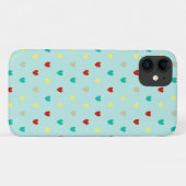 Kleine polka harten op zeebrasem groen Case-Mate iPhone case (Achterkant (horizontaal))
