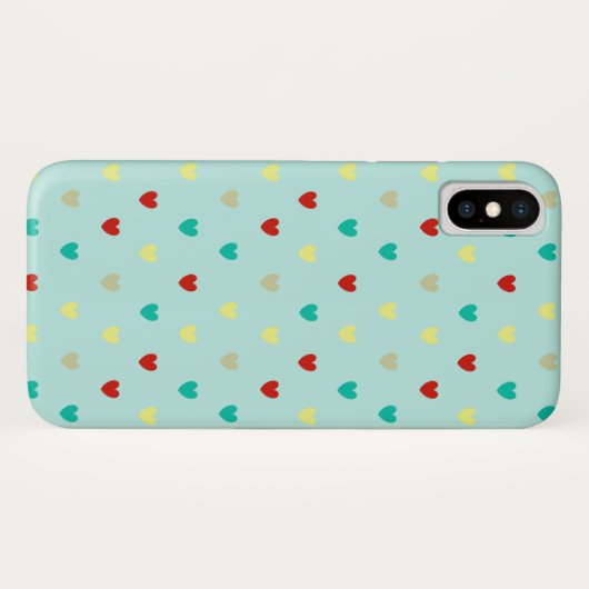 Kleine polka harten op zeebrasem groen Case-Mate iPhone case (Achterkant (horizontaal))
