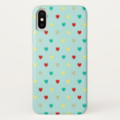 Kleine polka harten op zeebrasem groen Case-Mate iPhone case (Achterkant)