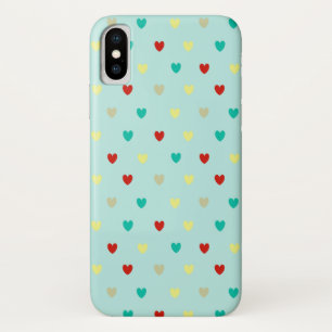 Kleine polka harten op zeebrasem groen Case-Mate iPhone case