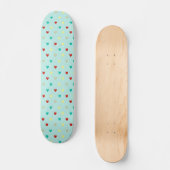 Kleine polka harten op zeebrasem groen persoonlijk skateboard (Voorkant)