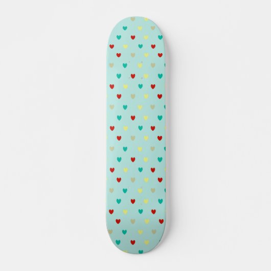 Kleine polka harten op zeebrasem groen persoonlijk skateboard (Voorkant)