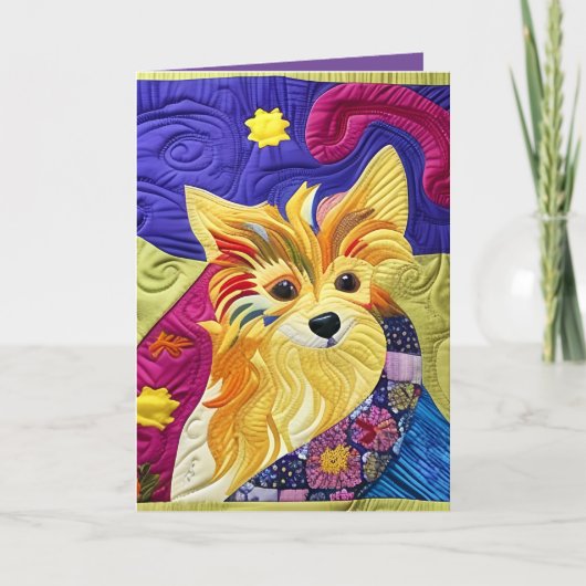 Kleine pom Puppy Quilly als design Bedankkaart (Voorkant)