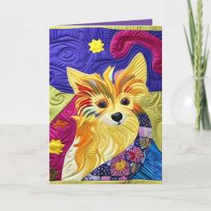 Kleine pom Puppy Quilly als design Bedankkaart