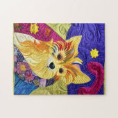 Kleine pom Puppy Quilly als design Legpuzzel (Horizontaal)