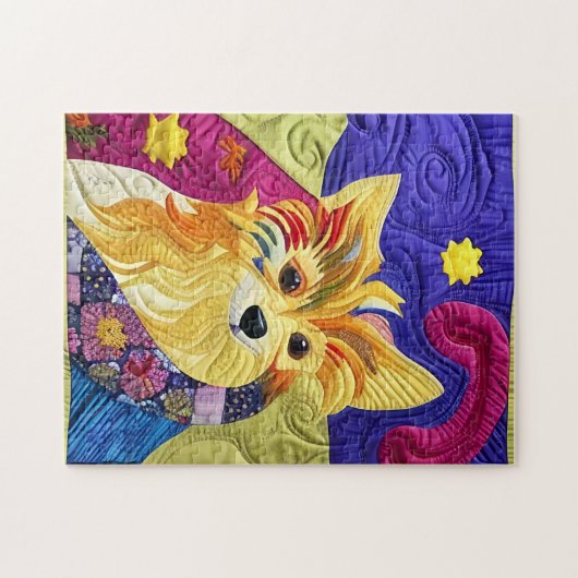 Kleine pom Puppy Quilly als design Legpuzzel (Horizontaal)