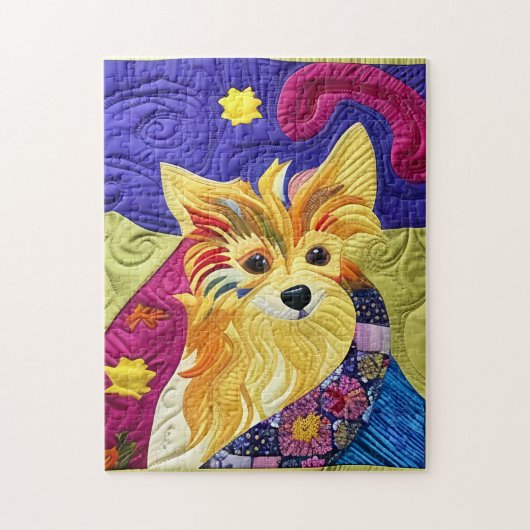 Kleine pom Puppy Quilly als design Legpuzzel (Verticaal)
