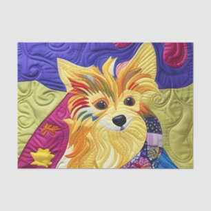 Kleine pom Puppy Quilly als design Tissuepapier