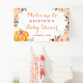 Kleine pomkin Floral Herfst najaar Baby shower Spandoek (Insitu)