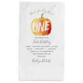 Kleine pompoen 1e verjaardag dank je klein cadeauzakje (Voorkant)