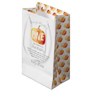 Kleine pompoen 1e verjaardag dank je klein cadeauzakje