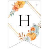 Kleine Pompoen 1e Verjaardag Waterverf Herfst Herf Vlaggetjes (Tweede vlag)