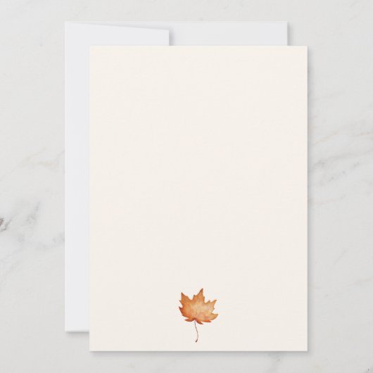 Kleine Pompoen 2e Verjaardag Herfst Kaart (Achterkant)