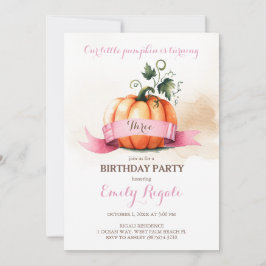 Kleine Pompoen 3e Verjaardagsfeestje Uitnodiging M
