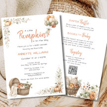 Kleine Pompoen Aquarel All In One Baby Shower