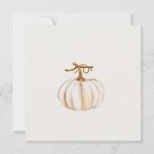 Kleine Pompoen aquarel babyshower uitnodiging (Achterkant)