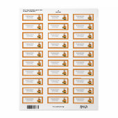 KLEINE POMPOEN BABY ADRESETIKETTEN (vel van 30) Etiket (Full Sheet)