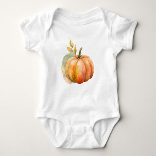 Kleine pompoen baby bodysuit is schattig (Voorkant)