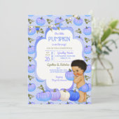 Kleine Pompoen Baby Jongen Douche Medium Curly Kaart (Staand voorkant)