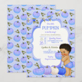 Kleine Pompoen Baby Jongen Douche Medium Curly Kaart (Voorkant / Achterkant)