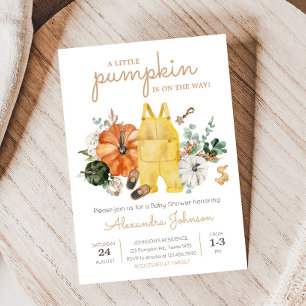 Kleine Pompoen Baby Kleding Baby shower Uitnodigin Kaart