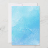 Kleine Pompoen Baby Meisje Douche Blauwe Waterverf Kaart (Achterkant)