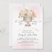 Kleine Pompoen Baby Meisje Douche Blush Roze Boeke Kaart (Voorkant)