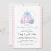 Kleine Pompoen Baby Meisje Douche Coquette Roze Sc Kaart (Voorkant)