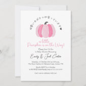 Kleine Pompoen Baby Meisje Douche Roze Zwart Rusti Kaart (Voorkant)