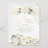 kleine pompoen baby meisje koppels douche uitnodig kaart (Voorkant)