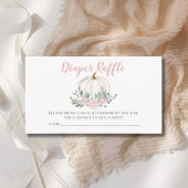 Kleine pompoen baby meisje luier loterij ticket informatiekaartje