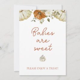 Kleine pompoen Baby shower baby's zijn zoete Kaart