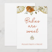 Kleine pompoen Baby shower baby's zijn zoete Kaart (Voorkant / Achterkant)